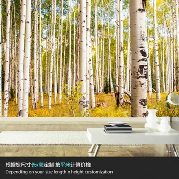 

Autumn Birchs Jungle Landscape Photo Wallpapers for Living Room Bedroom Background Walls 3D Nature Forest Wall Papers Home Decor