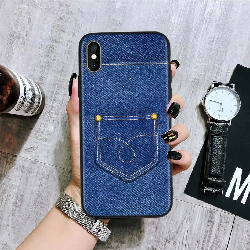 Джинсовый ковбойский джинсовый черный чехол с принтом для телефона Apple IPhone 11 Pro XS MAX XR 7 8 6 6S Plus X 10 Ten 5 5S SE Coque Sh