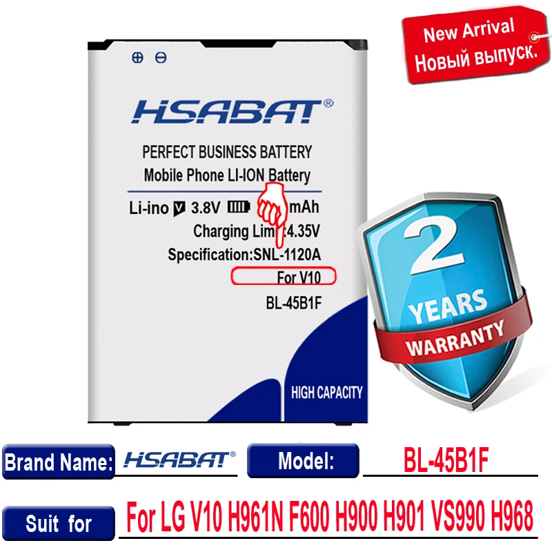 HSABAT 5500 мАч BL 45B1F батарея для LG V10 H961N F600 H900 H901 VS990 H968 батареи Бесплатная