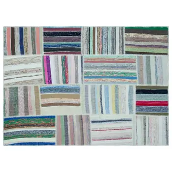 

Handmade Multicolor Vintage Patchwork Rug Area Rug 160x222 Cm-5'3''X7'3''
