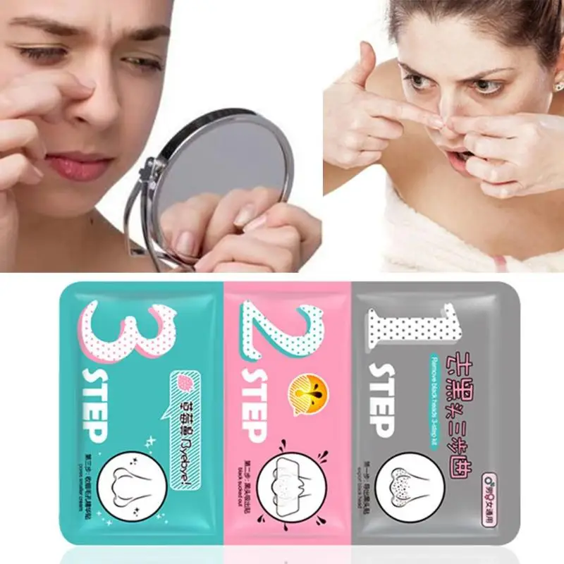 Remove Blackhead 3 Steps T Area Care Deep Clean Pores Blackhead Nose Patch