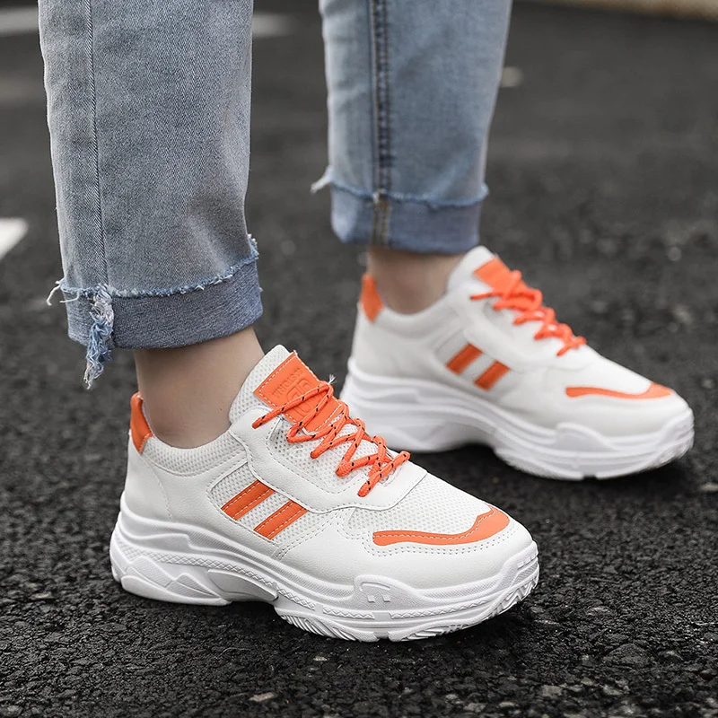 

2020 New Fresh White Casual Shoes Woman comfortable Breathable For Women Vulcanize Ladies Shoe Chaussures Femme Sneakers U21-86