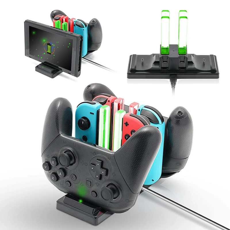 Док станция для зарядного устройства контроллера NintendoSwitch 6 в 1 зарядная подставка