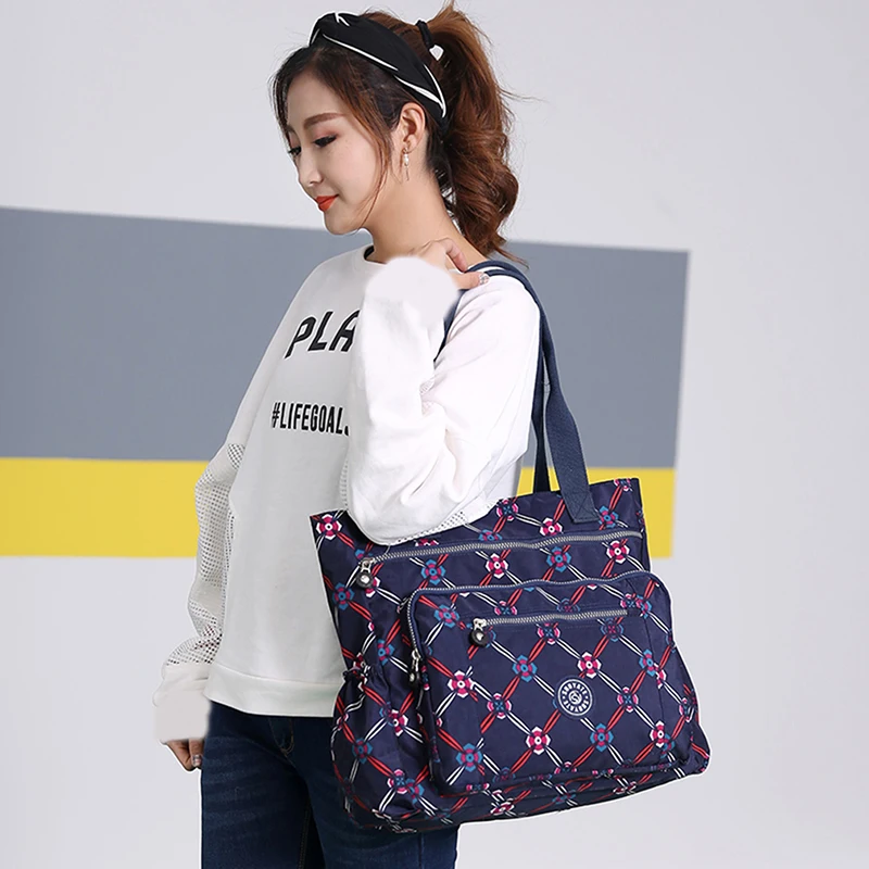 Fashion Women Waterproof Nylon Large Capacity Shoulder Bag Messenger Cross Body Multi Pockets Shopper Totes | Багаж и сумки
