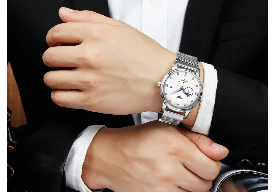 GUANQIN повседневные деловые часы люксовый брендовый мужской автоматический мужской модный полный стальной водонепроницаемый наручные часы Relogio Masculino