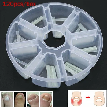 

120pcs/box Foot Care Recover Toenail Correction Patch Elastic Sticker Pedicure Professional Thin Straightening Transparent Clip