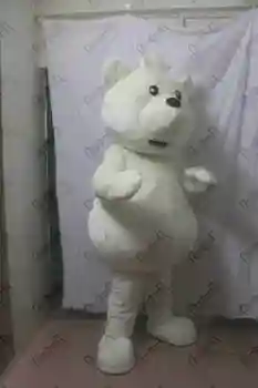 

white fur polar bear mascot costumes cartoon white bear costumes