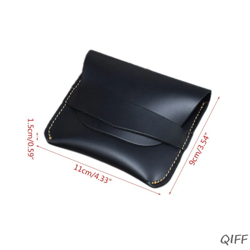 Unisex Genuine Leather Coin Card Key Case Change Pouch Mini Purse Wallet Bag