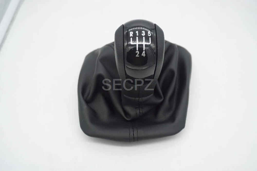 

BLACK cap For Skoda Octavia 2 A5 2004 2005 2006 2007 2008 2009 2010 New 5 Speed Car Gear Shift Knob With Black Leather Boot