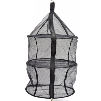 

Nylon Large Capacity Mesh Camping Outdoor Foldable Wear Resistant Zipper Up 3 Layer Fishing Storage Net