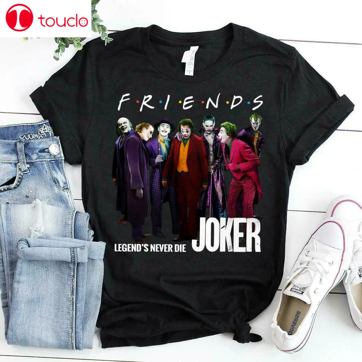 Футболка из хлопка с надписью Friends Legends Never Die Joker | Женская одежда