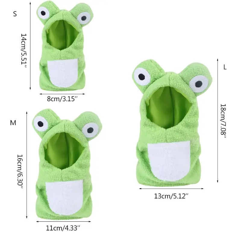 Pet Birds Flight Suite for Parrots Clothes Cockatiel Funny Frog Shaped Costume Winter Warm for Pet Shows Cosplay Photo Prop