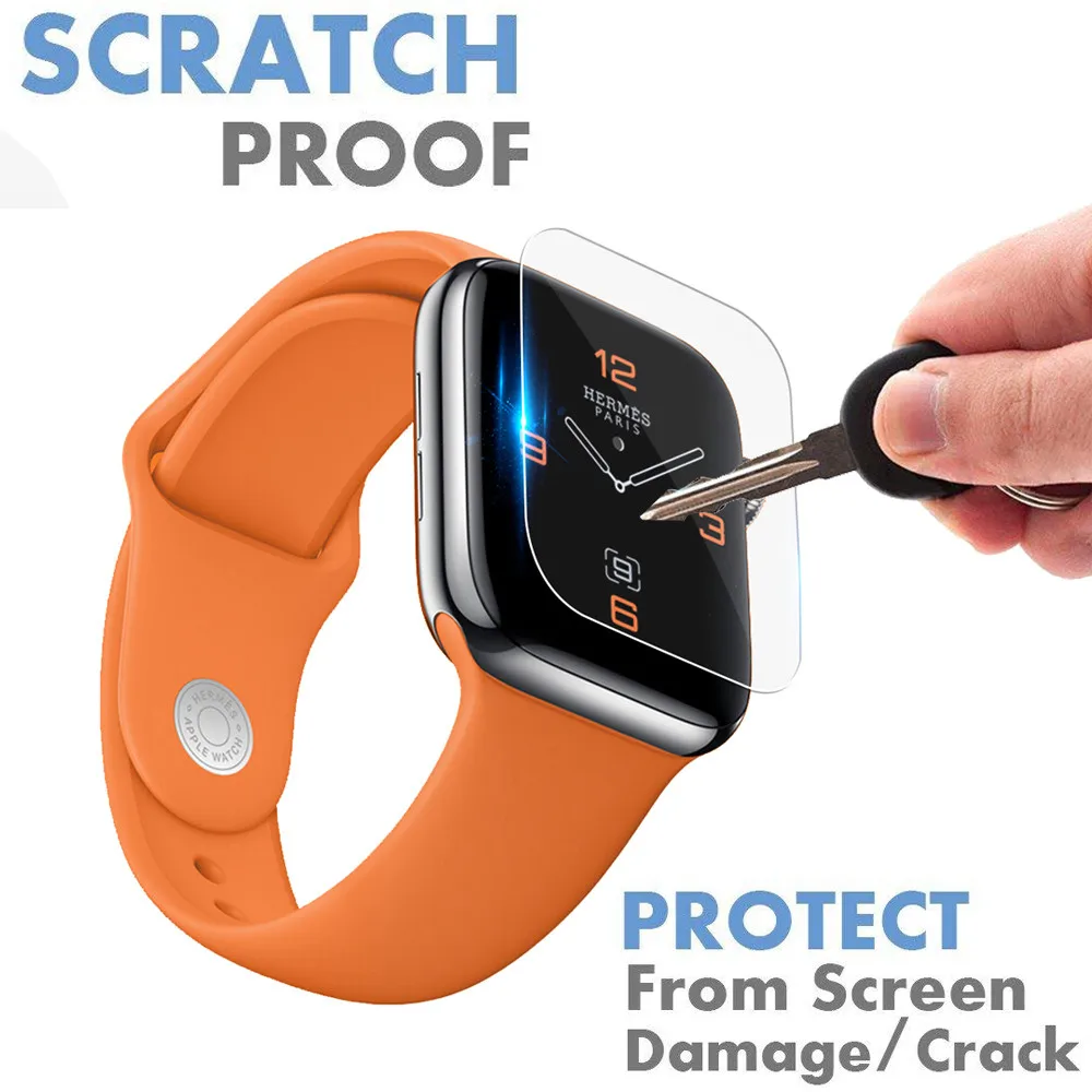 

2Pack 0.2mm Temperd Glass HD Full Coverage TPU Screen Protector Film For Apple Watch Series 4 (40mm) Obejrzyj film ochronny