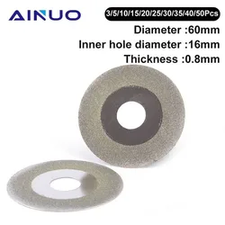 Disco de molienda de corte de diamante, amoladora angular de hoja de pulido abrasivo para Dremel, limpiador de azulejo, herramienta de discos de corte de puntada de belleza