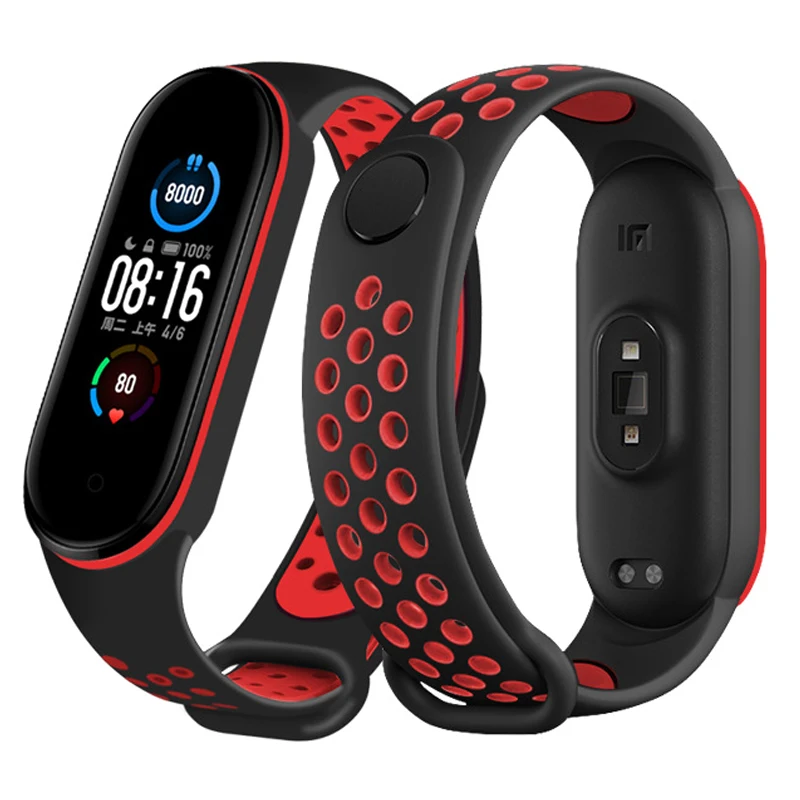 Řemen pro mi pás 6 7 náramek sport silikon miband4 miband 5 zápěstí correa náhrada náramek pro Xiaomi mi pás 4 3 5 6 7