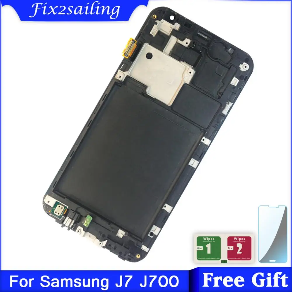 5 дюймов LCDS для SAMSUNG J7 2015 J700 J700F J700M J700H ЖК дисплей сенсорный экран дигитайзер сборка