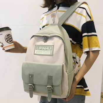 

Waterproof Nylon Buckle Backpack Cute Women Fashion School Bags For Teenage Girl Kawaii Backpack Harajuku Female Bag Lady Luxury