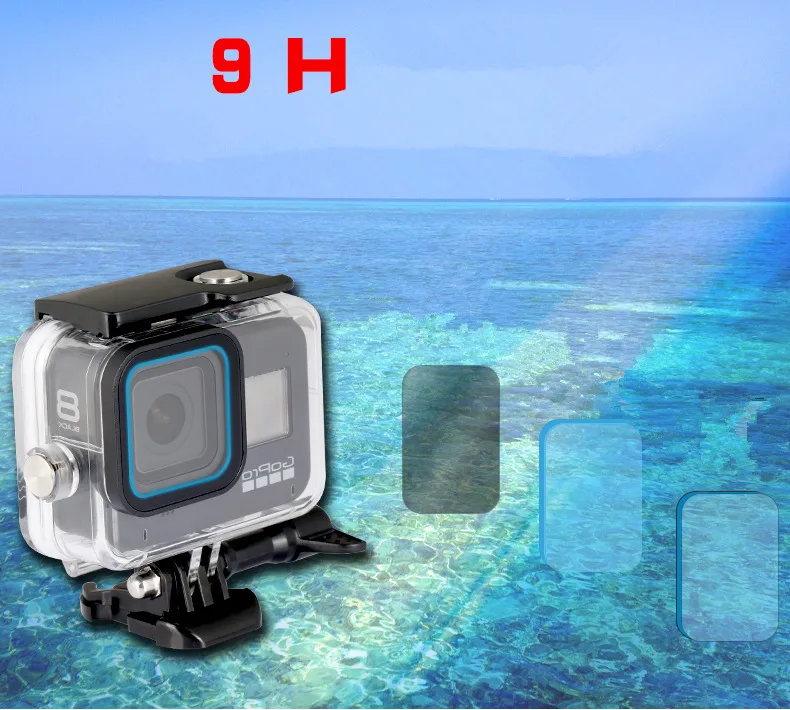 Go Pro 8 60M Водонепроницаемый чехол на лобовое стекло силиконовый чехол для дайвинга фильтр сумка для Gopro Hero 8 черный аксессуары для экшн-камеры