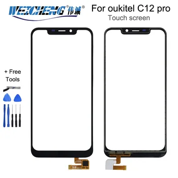 

WEICHENG 100% tested new For oukitel C12 pro Touch Screen Lens Sensor Touch Panel Replacement C12pro c 12 screen +tools