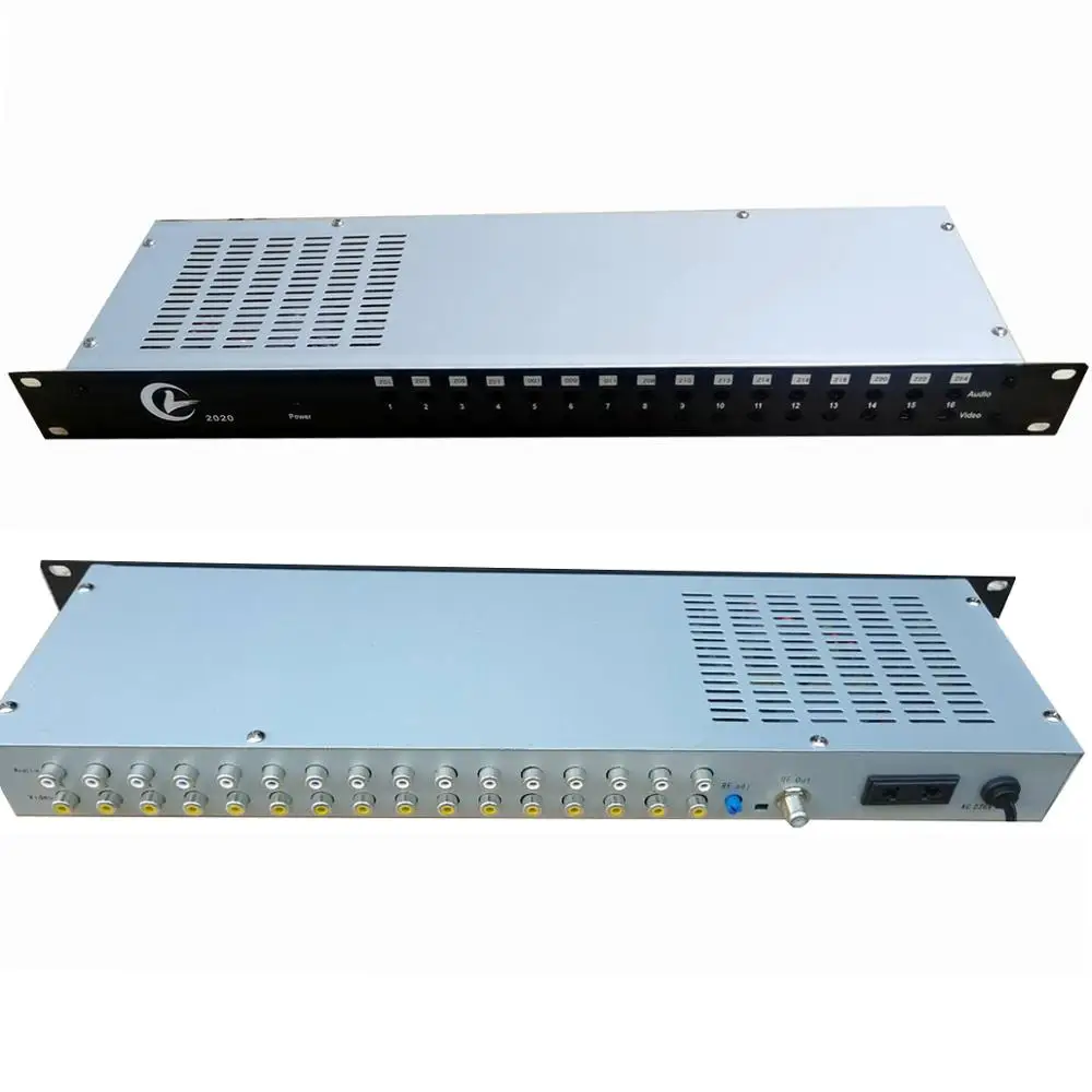 16-channel analog modulator AV to RF radio frequency hotel hotel cable TV front-end system equipment AV audio and video to analo