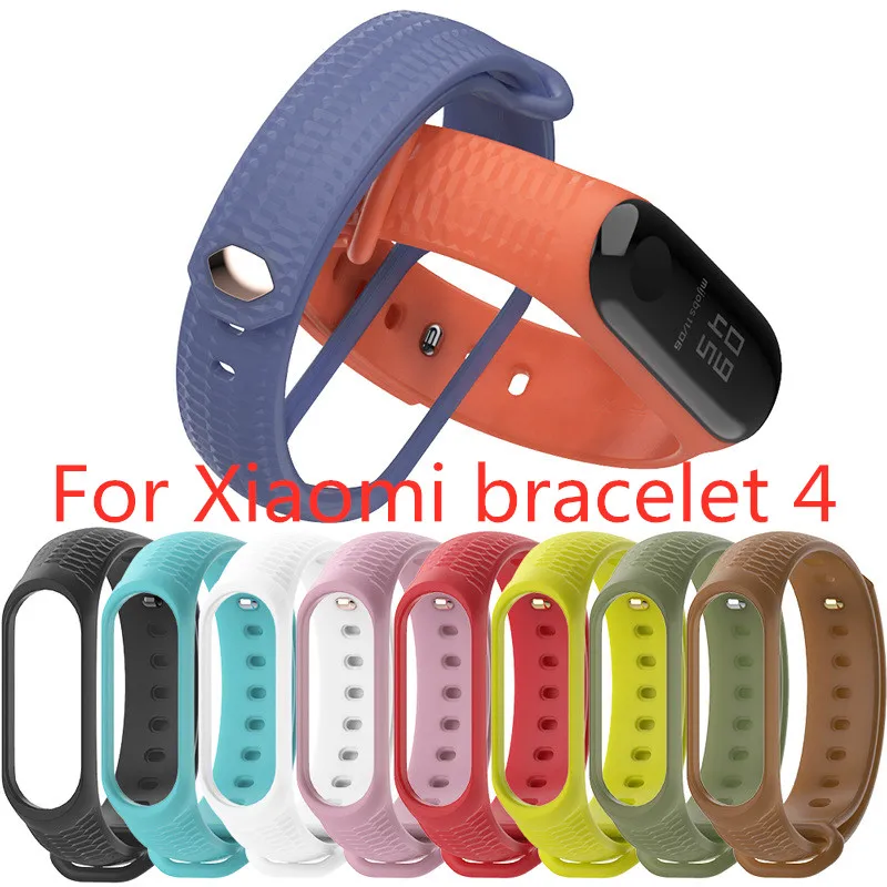 

Soft Colorful Geometric Pattern Mi Band 4 Accessories Pulseira Miband 4 Sport Silicone Bracelet Strap for Xiaomi Smart Watch