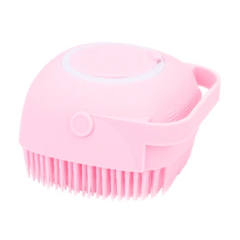 

Shower Brush 80ml Soft Silicone Anti-Slipping Handle Compact Shower Massager Washing Comb Shower Bath Brush