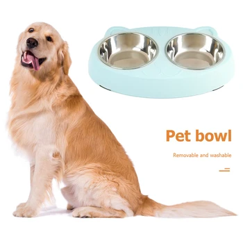 

Cat Puppy Feeding Supplies Accessories Stainless Steel Pet Dog Feeding Bowls Puppy Drinking Eating Food Water Feeder