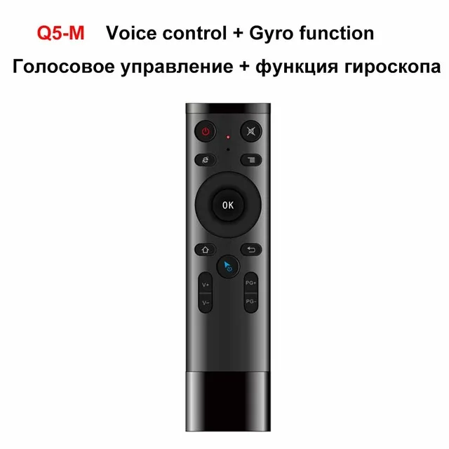 with gyro Q5 Air Голосовое управление Fly Air mouse для игры с гироскопом, 2,4 ГГц беспроводной микрофон Пульт дистанционного управления для Smart tv, Android BOX PC - Цвет: with gyro