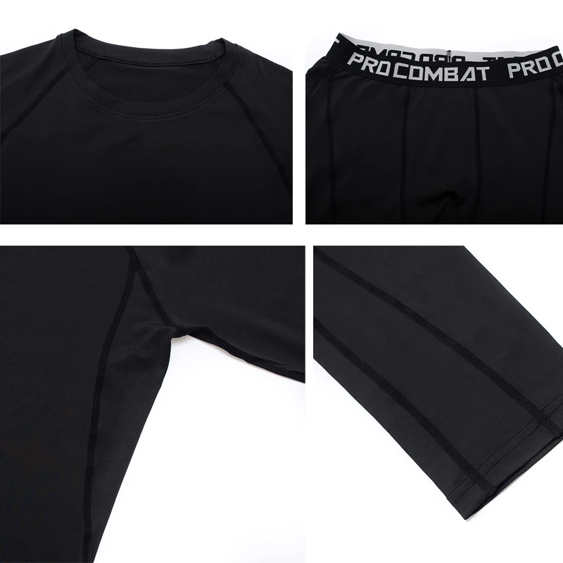 CCCP Mens Tracksuit Set Winter Thermal underwear shirt Compression sportswear 4XL Workout set Quick dry Running base layer Set 2