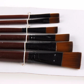

1 Set/6 Pcs Artists Brushes Nylon Acrylic Oil Paint Brushes For Artist Supplies Watercolor Set Painting Supplies Dropshipping