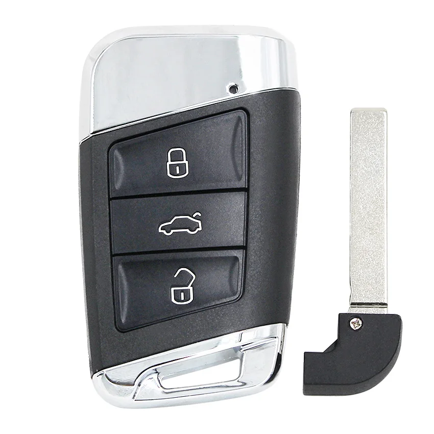 3 кнопки дистанционного смарт Ключи MQB 434 МГц ID48 чип для Volkswagen Magotan Superb A7 Passat B8- 3G0 959 752 необработанное лезвие