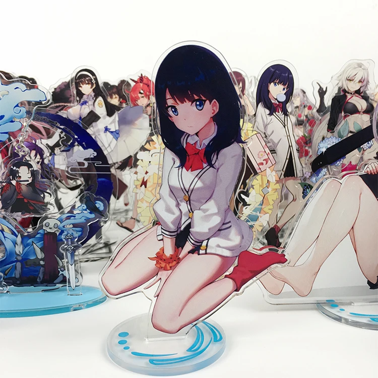 Stand Figure Japanese Anime SSSS.GRIDMAN Shinjo Akane Takarada Rikka Cosplay Acrylic Desktop Model Display Charm Decor Toy Gifts elvira costume Cosplay Costumes