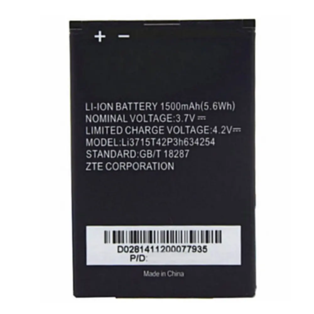 Li3715T42P3h634254 1500 мАч оригинальный размер запасная батарея для ZTE V765M Leo Q1 батареи |