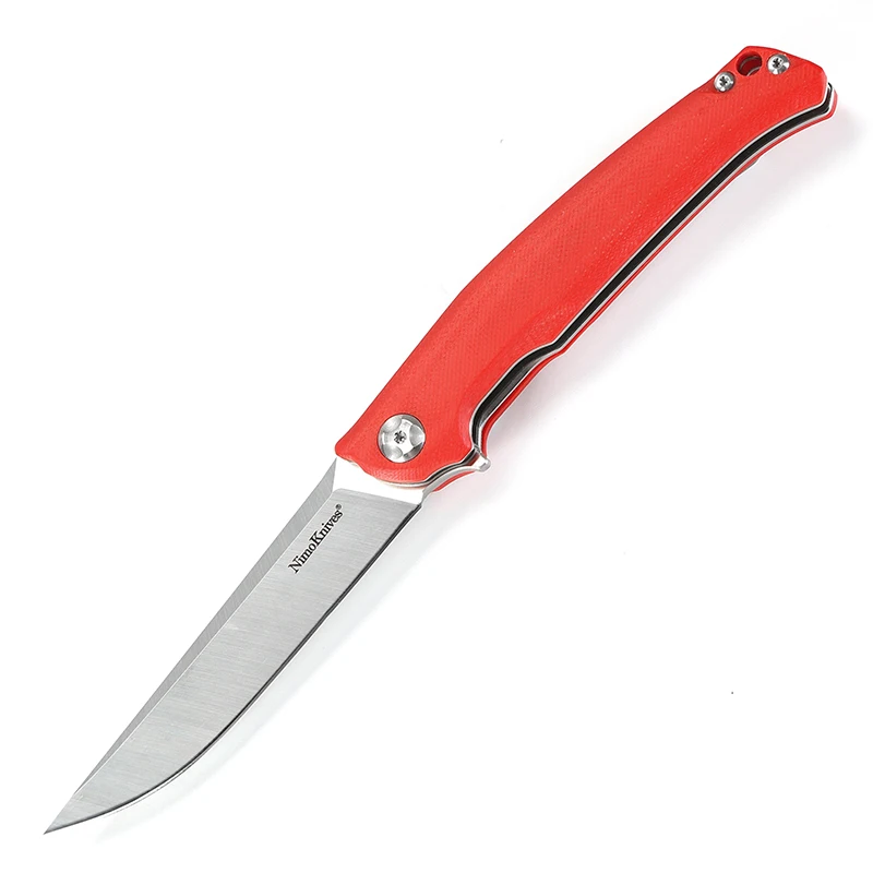 Nimo ножи RUNENES Флиппер складной нож 9Cr18mov лезвие шарикоподшипники G10 Ручка Открытый охотничий лагерь ножи для выживания EDC инструменты - Цвет: Gules