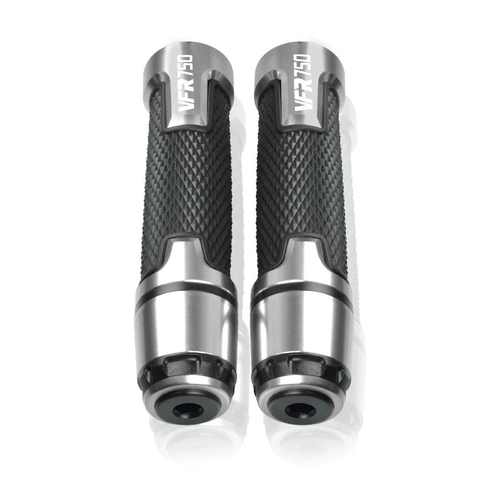 Универсальные CNC алюминиевые аксессуары для мотоциклов, руль, рукоятка, ручки, мотоциклетные рукоятки, резиновая рукоятка для HONDA VFR750 - Цвет: VFR750