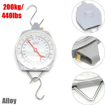 

Hanging Scales 200Kg 440lbs Alloy Capacity Scale Mechanical Mechanical With 2 Ho