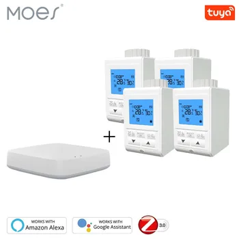 

Smart TRV Thermostatic Radiator Valve Controller Zigbee Thermostat Heater Temperature Voice Control Works with Alexa Google Home