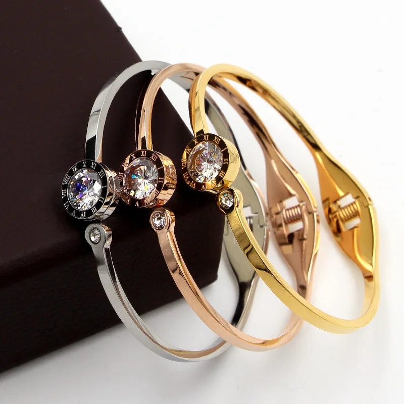 Bangle Bracelet Crystal Love Roman For Women