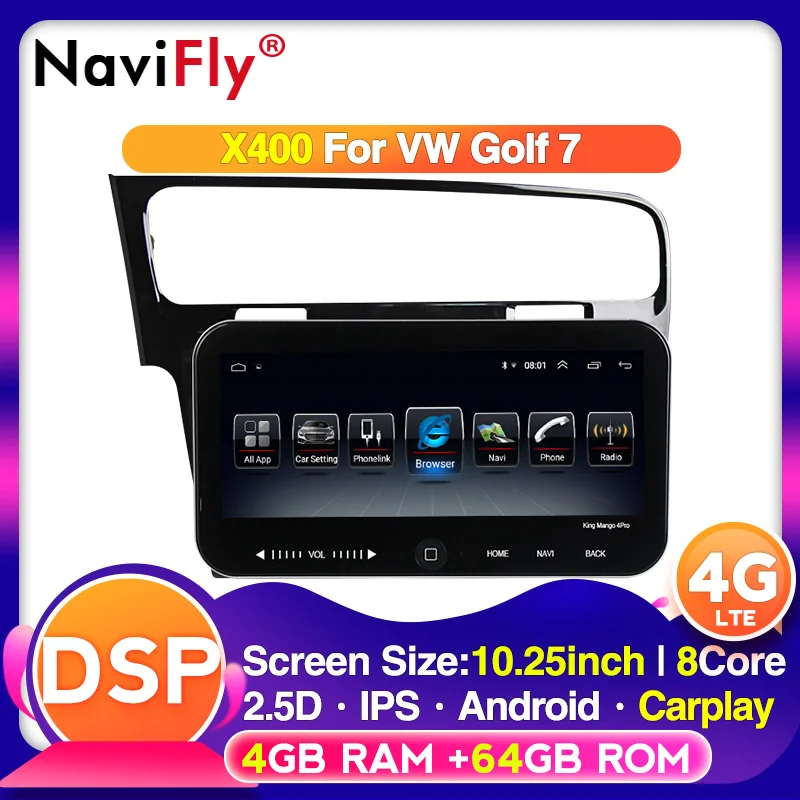 Navifly 10 25 дюймов Android Авторадио автомобильный мультимедийный видео плеер для