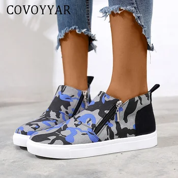 

COVOYYAR 2019 Platform Women Shoes Camouflage Vintage Fashion Sneakers Woman Casual Shoes Autumn Canvas Loafers Slip on WSN335