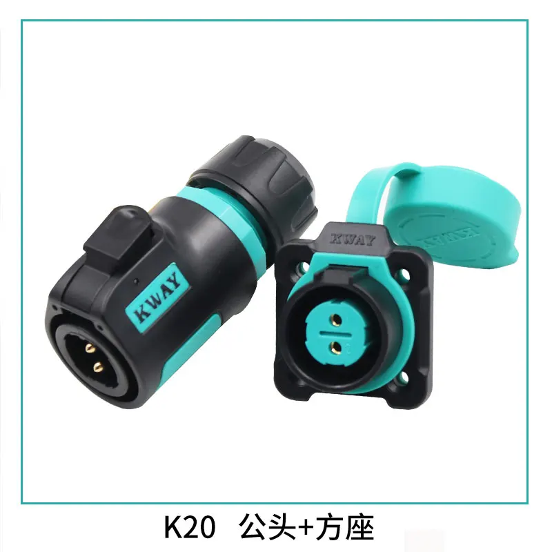 

M20 K20 Waterproof 2 3 4 5 7 9 12 Pin Aviation Connector Plastic 5A 12A 20A AC Power Adapter Male Plug Female Socket Panel Mount