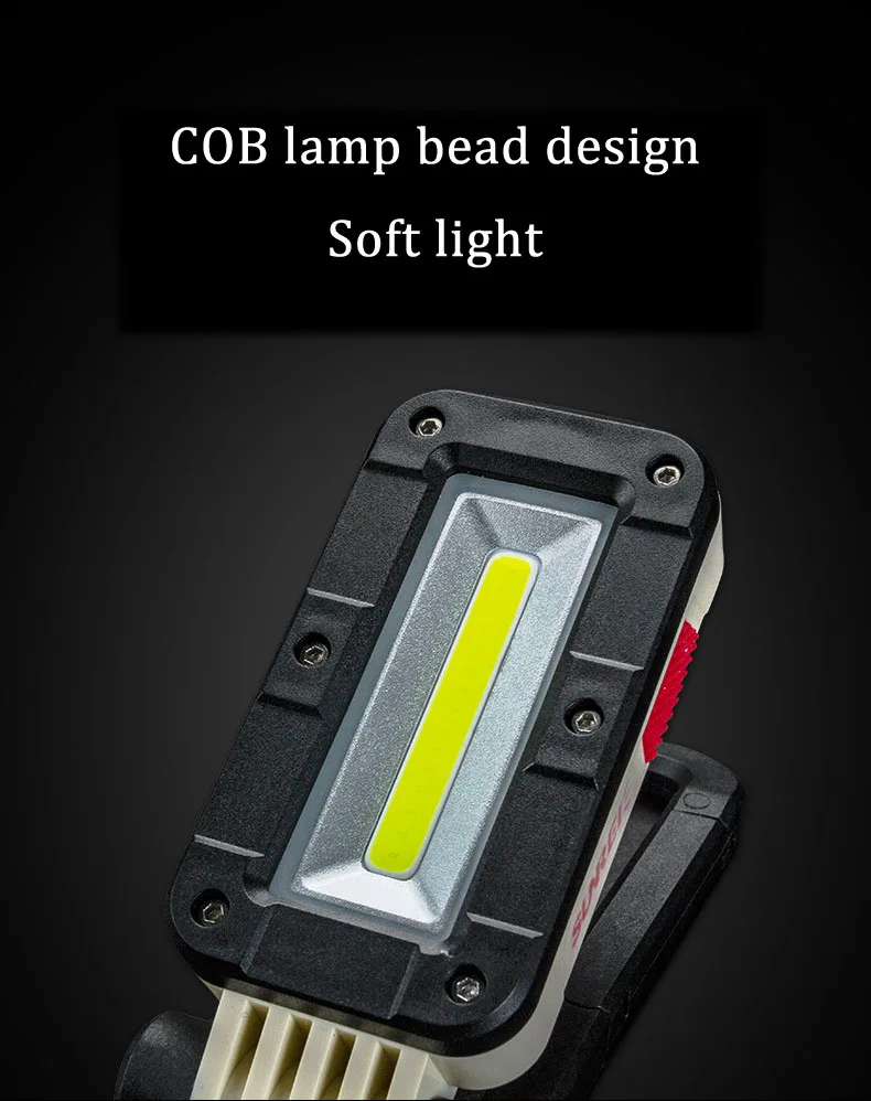 SUNREI V380 COB+ светодиодный Светодиодный рабочий свет USB Перезаряжаемый EDC фонарик 180 ° складной магнитный хвост фосфоресцирующий фонарик