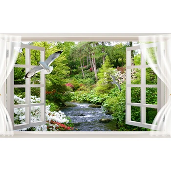 

5D DIY Diamond Painting Scenery Water Window Full Square Round Daimond Embroidery Mosaic Cross stitch Wedding Room Decoration
