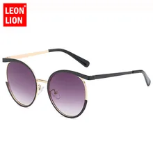 LeonLion, круглые ретро солнцезащитные очки, женские роскошные брендовые солнцезащитные очки, Женские винтажные солнцезащитные очки, женские зеркальные очки