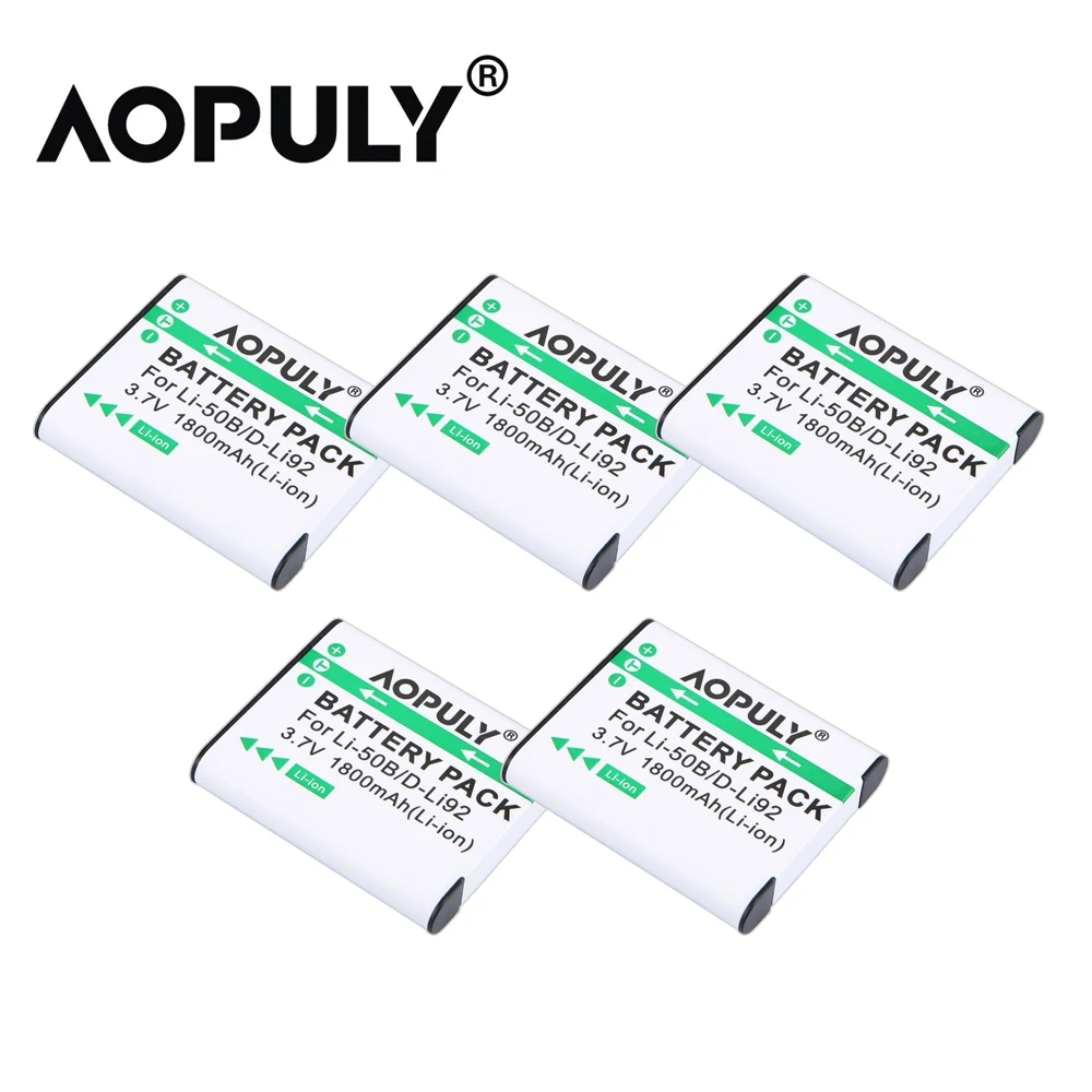 5x 1800mah Li50b Dli92 D Li92 Li 50b Liion Camera Battery For