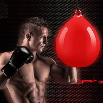 

1Pcs Water Heavy Bag with Water Injector Hook Sling Heavy Bag Water Punching Bag for Household Hanging Boxing
