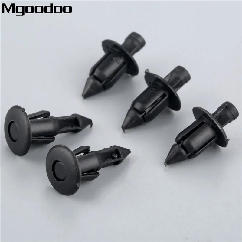 

Mgoodoo 50Pcs 6mm Hole Universal Auto Fairing Trim Panel Fastener Clips Plastic Rivets Retainer Car Push Clips 6mm X 12mm