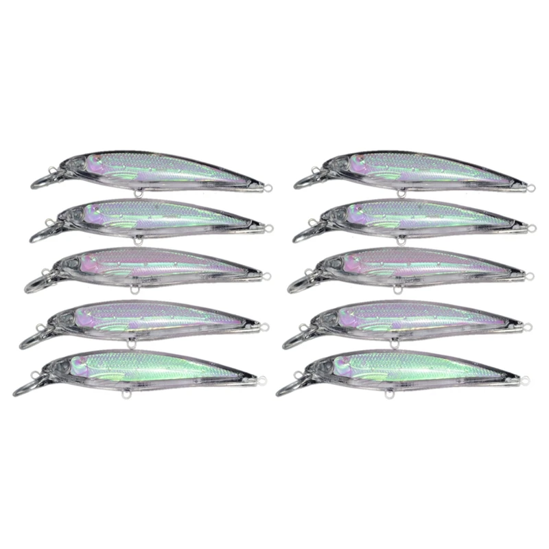 Transparent Baits Blank Hard 3D Unpainted Fishing Minnow Wobblers