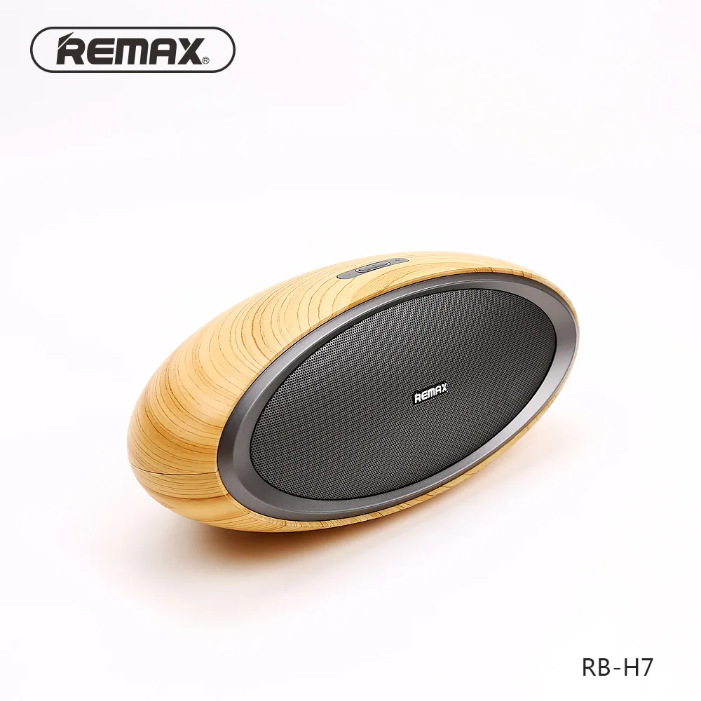 Беспроводная bluetooth-колонка REMAX NFC сабвуфер с вибрацией 2 трека 3D деревянная крышка