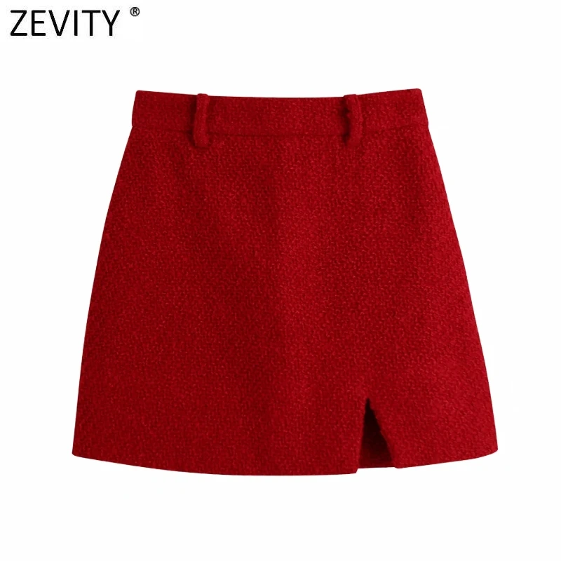 Zevity Новая женская винтажная дизайнерская текстурная твидовая шерстяная